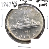 Silver $1 1947 4x HP, Pointed 7 EF-AU (imp)