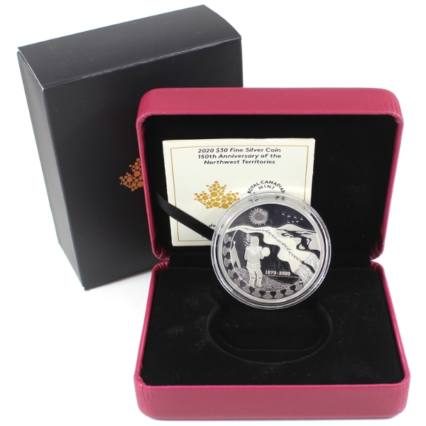 2020 $30 150th Anniversary of the Northwest Territories .9999 Fine Silver Coin (Tax Exempt)