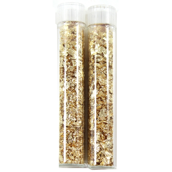 2x Tube of Gold Flakes. 2pcs.
