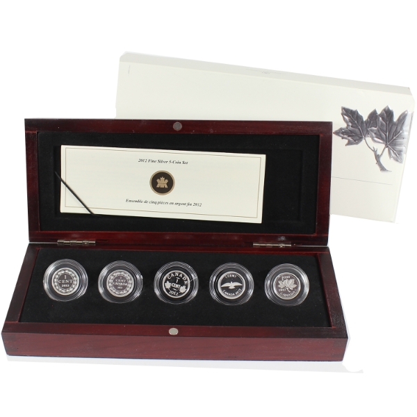 2012 1-cent Farewell to the Penny 5-coin Fine Silver Set (Tax Exempt)