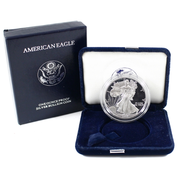 USA Silver 1997 Silver Eagle 1oz .9993 Fine Coin (Tax Exempt)