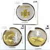 Image 1 : 2006-2009 Gold Plated Silver Dollars. 3pcs.