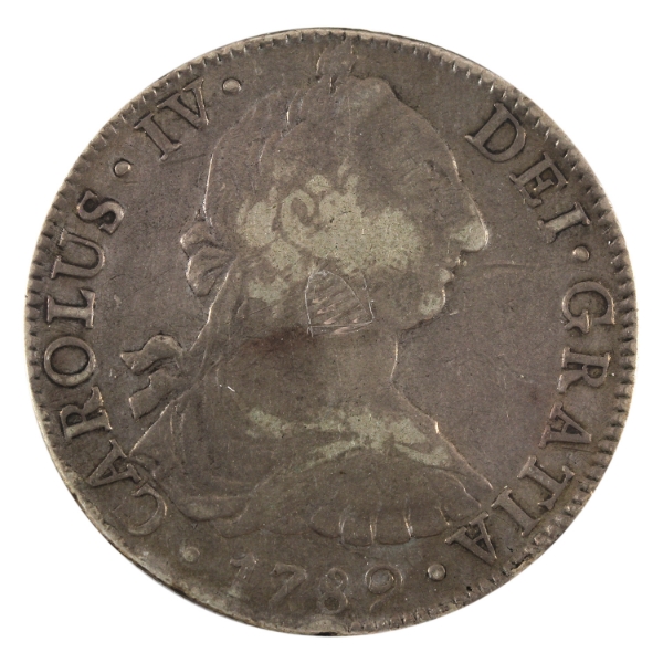 Mexico Silver 1789MOFM 8 Reales VF-EF