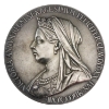 Image 2 : 1837-1897 Queen Victoria Diamond Jubilee Sterling Silver Medal Eimer#1817a 84.26g 55mm