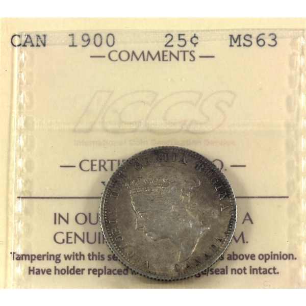 25-cent 1900 ICCS MS63