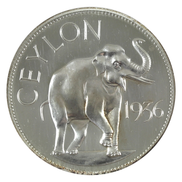 Ceylon Silver 1936 Fantasy Edward VIII Crown BU