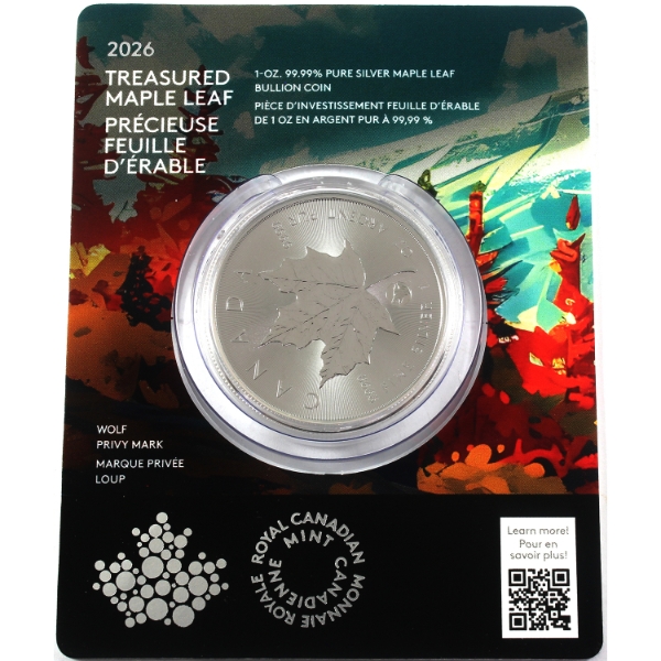 2026 $5 Premium Bullion Treasured SML w/ Wolf Privy (Tax Exempt)