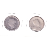 Image 2 : 50-cent 1901 Good (cleaned) & 1904 AG (impaired). 2pcs