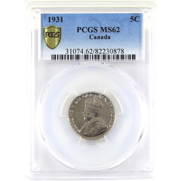 5-cent 1931 PCGS MS62
