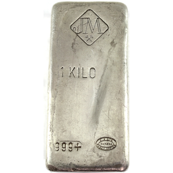 Kilo Johnson Matthey Canada .999+ Silver Bar. Mintage of <50! (Tax Exempt)