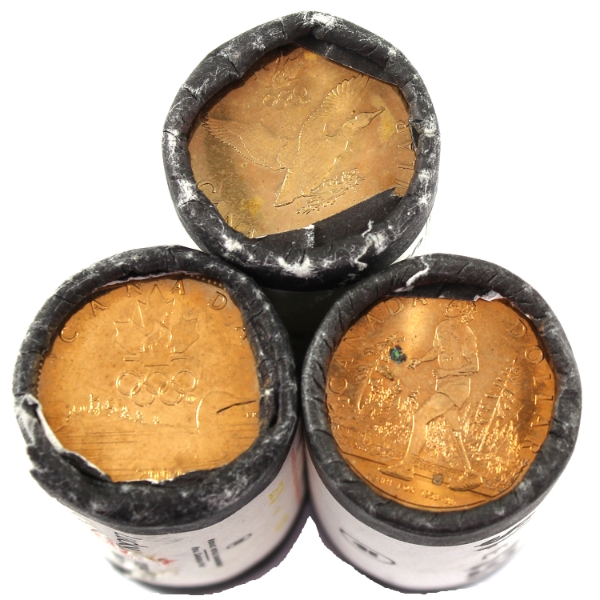 2004-2006 Loon $1 Rolls of 25pcs. 3 Rolls.