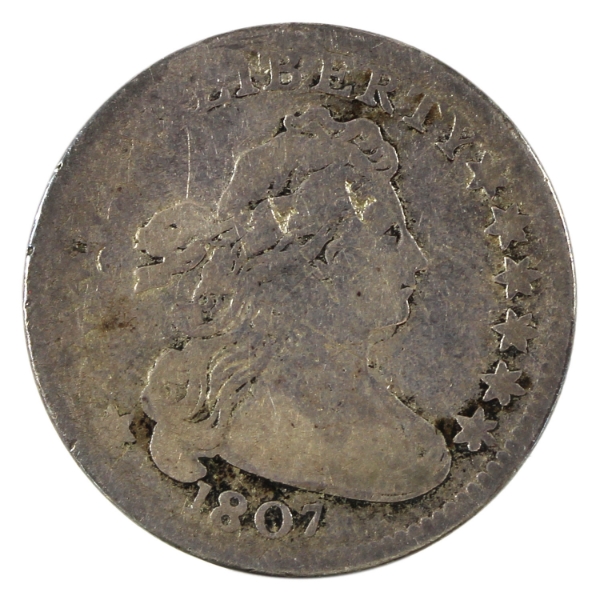 USA Silver 1807 Dime F-VF