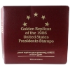 Image 1 : Golden Replicas of the 1986 US Presidents Stamps 22K Gold First Day of Issue. 