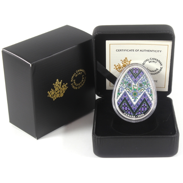 2026 $20 Pysanka 1oz .9999 Fine Silver Shaped Coin (Tax Exempt)