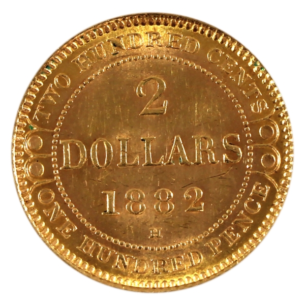Newfoundland Gold $2 1882H BU