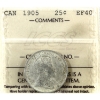 Image 1 : 25-cent 1905 ICCS EF40