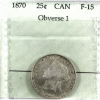 Image 1 : 25-Cent 1870 Obverse 1 Prestige F15