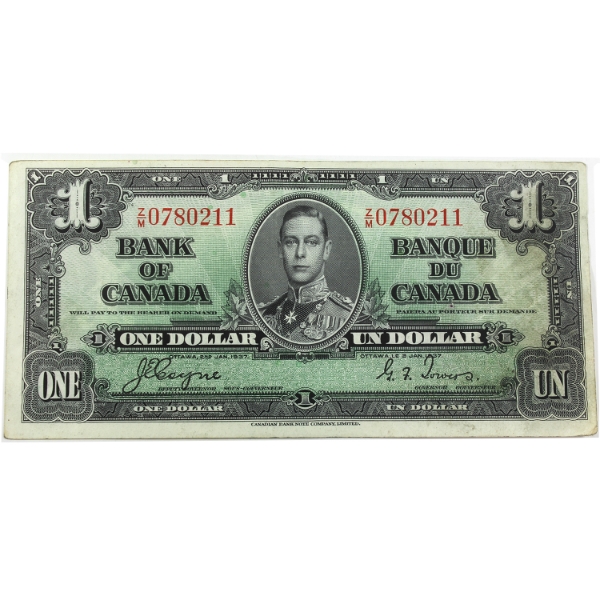 BC-21d 1937 $1 AU Coyne-Towers SN: Z/M0780211