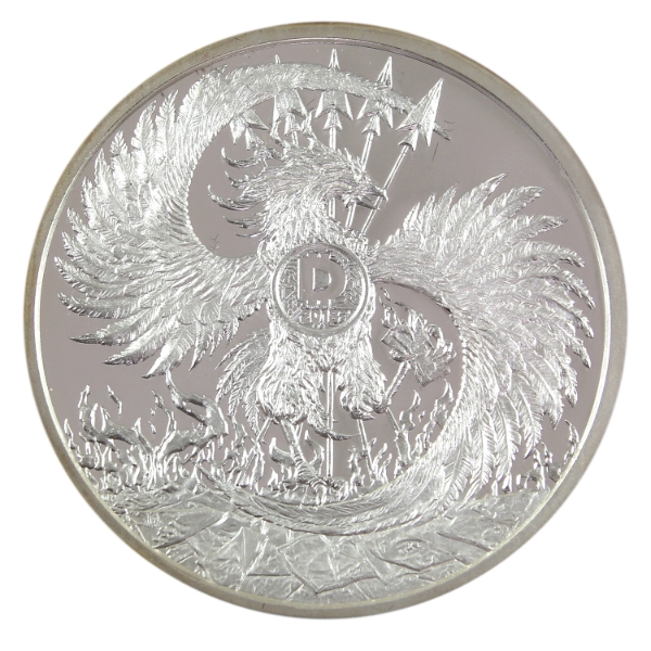 2oz Silver Shield 2018 Death of the Dollar #13 Mark of the Beast .999 Fine Silver Round (Tax Exempt)