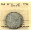 Image 1 : 50-cent 1871H ICCS VF30