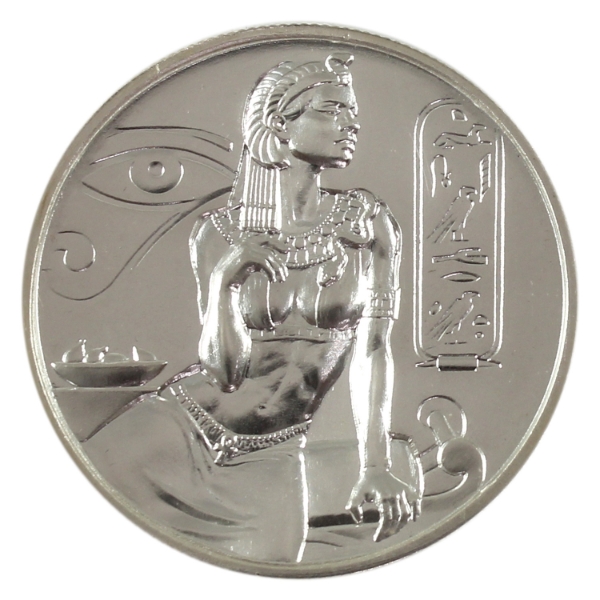 2oz Egyptian God Series: Cleopatra .999 Fine Silver Round (Tax Exempt)