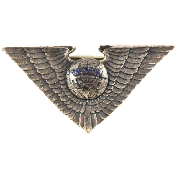USA c.1930s Women's International Association of Aeronautics (WIAA) Member Wing Pin, Number #47. 