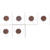 Image 2 : 1-cent 3x Planchets, 2x Clipped Planchets & 1x Double Clipped Planchet. 6pcs. 