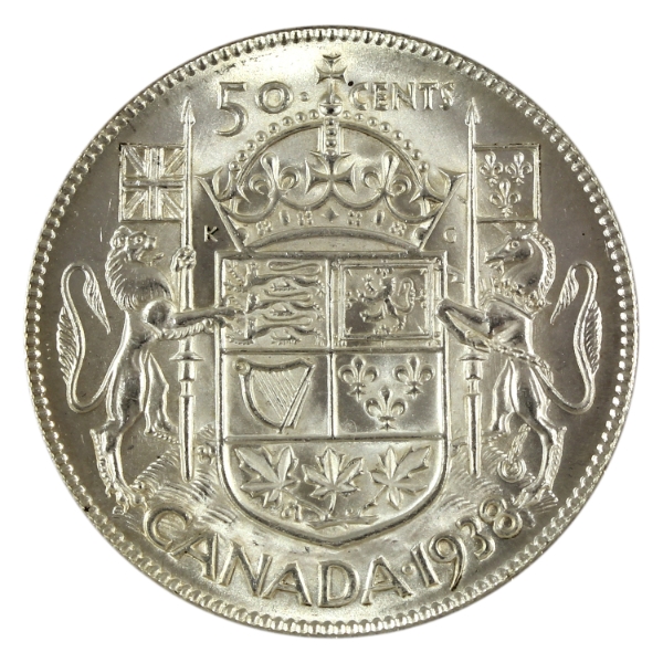 50-cent 1938 UNC+