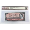 Image 1 : BC-38bA 1954 $2 Modified Portrait BCS Choice UNC62 Original Beattie-Rasminsky *A/B Replacement 