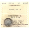 Image 1 : 5-cent 1883H Obverse 5 ICCS AU55