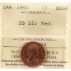 Image 1 : 1-cent 1965 SB B5 ICCS MS66 Red