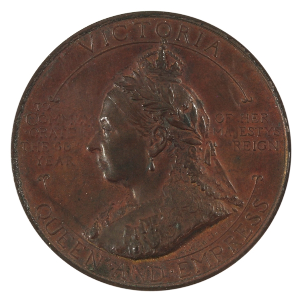 Great Britain 1897 Queen Victoria Diamond Jubilee Medal (Eimer-1820) 21.2g-Bronze, 38mm