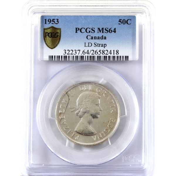 50-cent 1953 LD SF PCGS MS64
