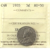 Image 1 : 5-cent 1935 ICCS AU50