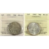Image 1 : 50-cent 1959 & 1960 ICCS MS65. 2pcs.
