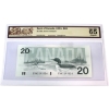 Image 1 : BC-58b 1991 $20 BCS GEM UNC65 Original Bonin-Thiessen Changeover SN: EVV2291026