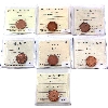 Image 1 : 1-cent 1980, 1983 Far Beads, 1984, 1986, 1987, 1988 & 1989 ICCS MS65 Red. 7pcs.
