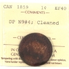 Image 1 : 1-cent 1859 DP N9 #4 ICCS EF40 (Cleaned)