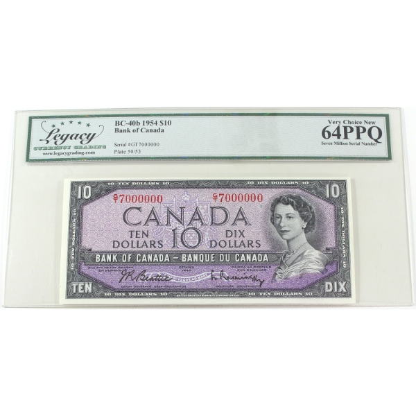 BC-40b 1954 $10 Million # SN: G/T7000000 Legacy CUNC64 PPQ Beattie-Rasminsky