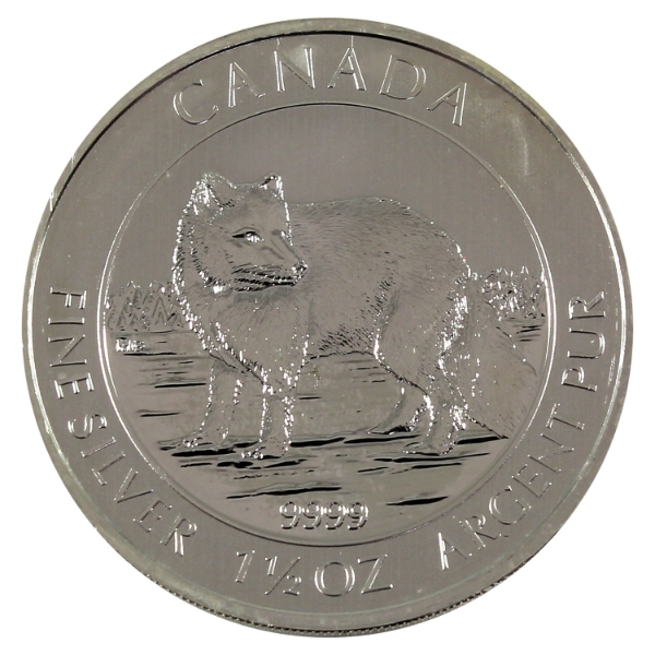 1.5oz 2014 $8 Arctic Fox .9999 Fine Silver Round (Tax Exempt)