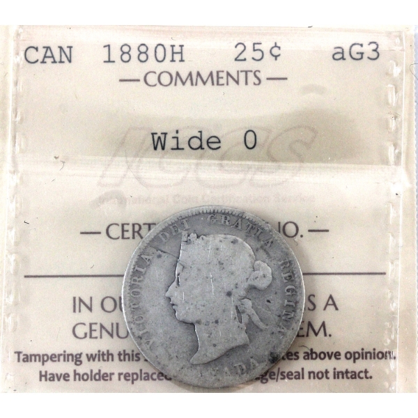 25-cent 1880H Wide 0 ICCS AG3