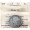 Image 1 : 25-cent 1880H Wide 0 ICCS AG3