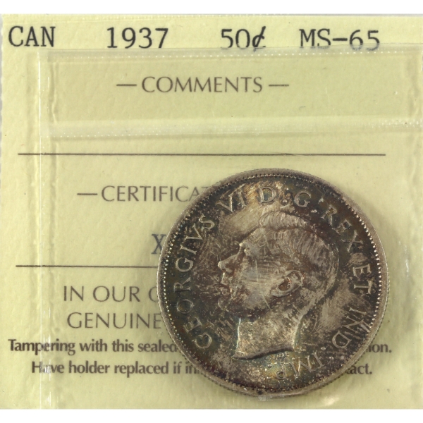 50-cent 1937 ICCS MS65