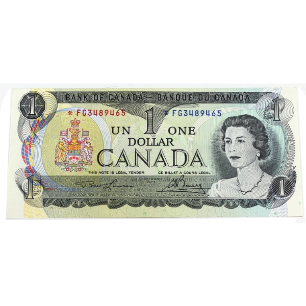 BC-46aA 1973 $1 Olmstead Original Graded UNC Lawson-Bouey SN:*FG3489465