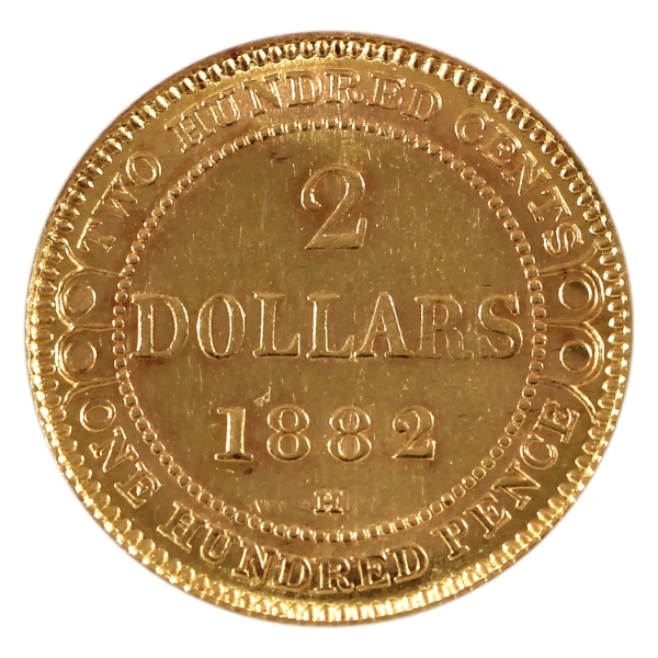 Newfoundland Gold $2 1882H AU58