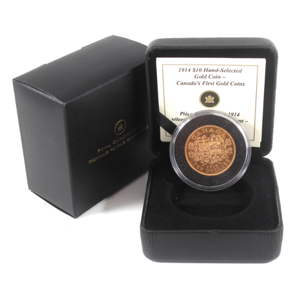 1914 Gold $10 Hand-Selected Gold Coin - Canada's First Gold Coin in RCM Packaging