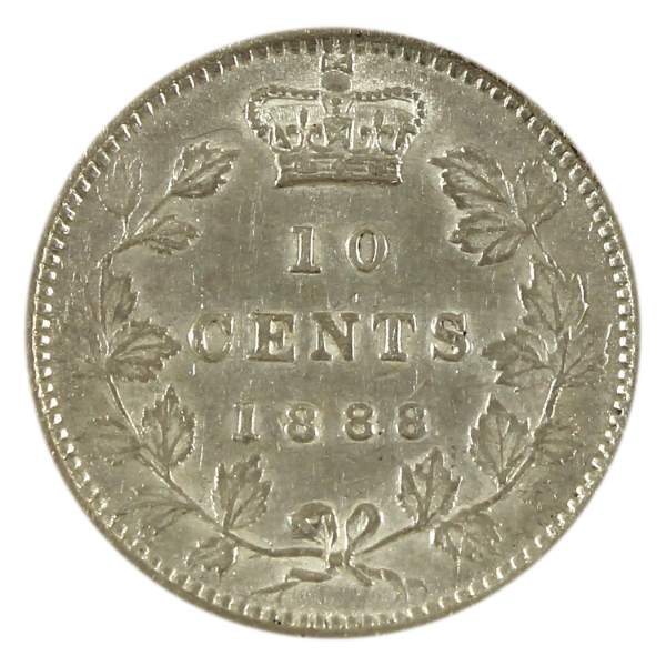 10-cent 1888 EF-AU