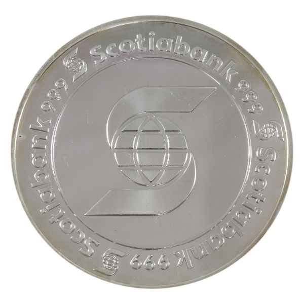 5oz Scotiabank .999 Fine Silver Round (Tax Exempt)