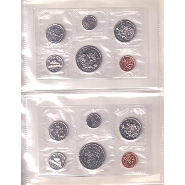 Collection of 1970-1979 Proof Sets in Uni-Safe Album. 10pcs.