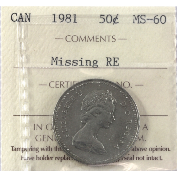 50-cent 1981 ICCS MS60 Missing RE